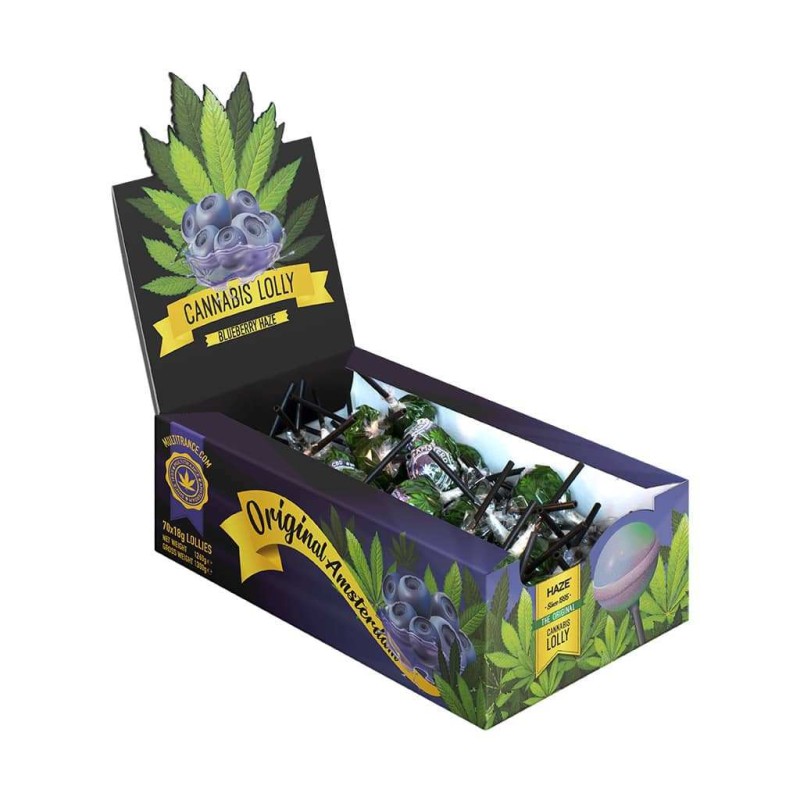 Sucette cannabis myrtille x 70 | MULTITRANCE