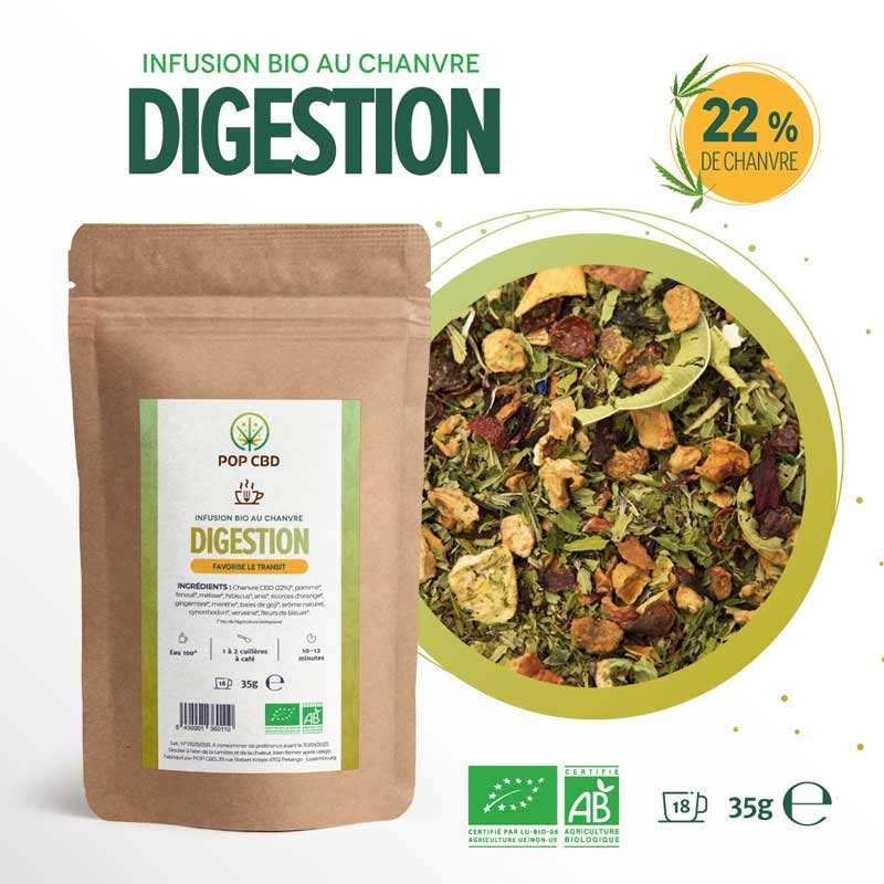 Tisane CBD bio digestion | POP CBD