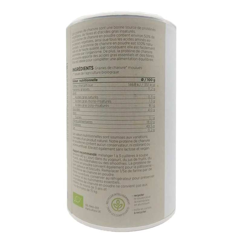 Protéines de Chanvre Bio - en poudre | Hanf Natur