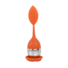 Infuseur à thé en silicone design feuille (Orange)