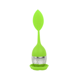 Infuseur à thé en silicone design feuille (Vert)