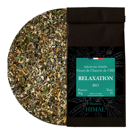Tisane CBD bio relaxation - vrac | MAISON HIMAL