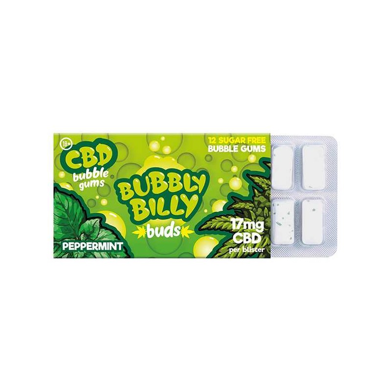 Chewing-gum CBD 17mg menthe poivrée | Bubbly Billy (Seul)