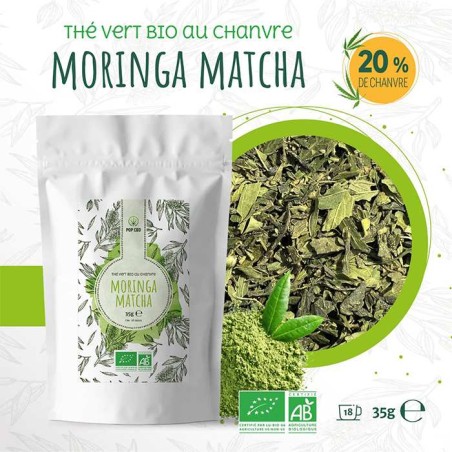 Thé au CBD bio moringa matcha | POP CBD
