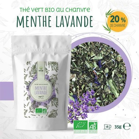 Thé au CBD bio menthe lavande | POP CBD