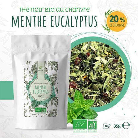 Thé au CBD bio menthe eucalyptus | POP CBD