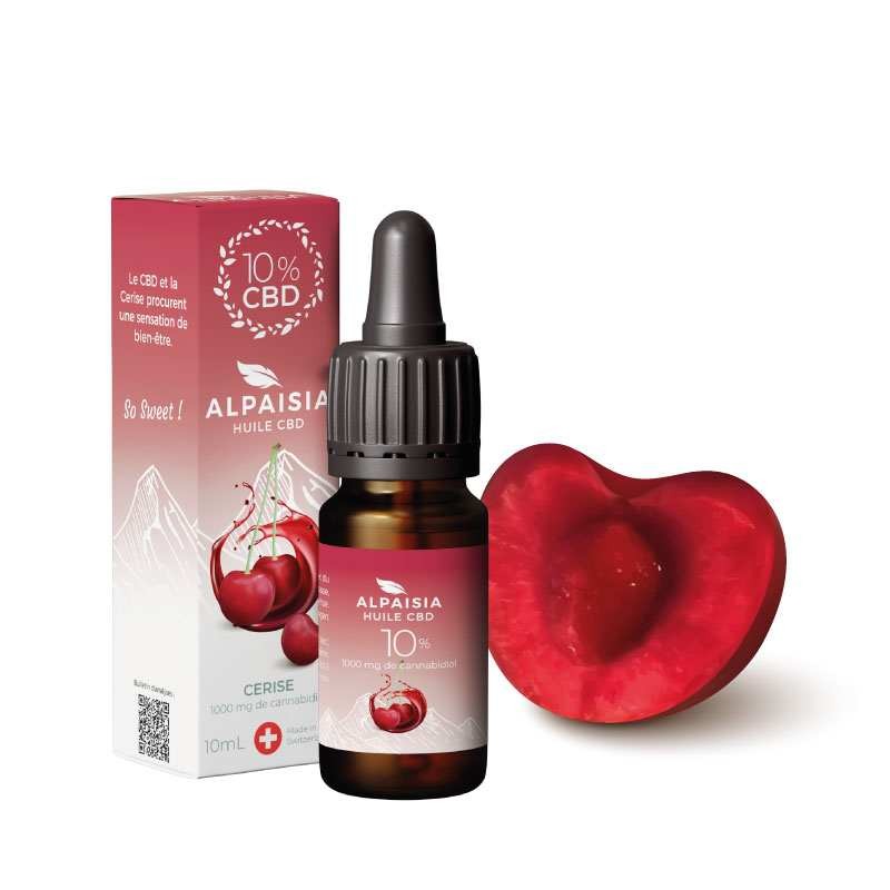 Huile CBD 10% broad spectrum cerise | ALPAISIA