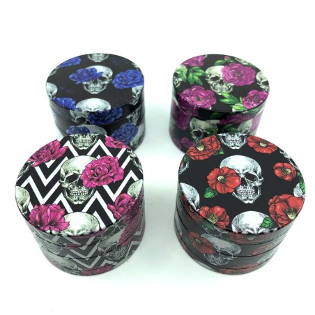 Grinder 50mm Skull & Blooms | Champ High (Bleu Ciel)