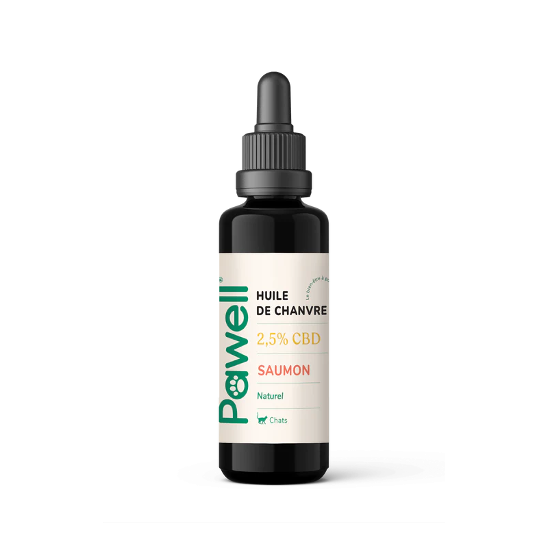 Huile CBD 2,5% full spectrum chat | PAWELL