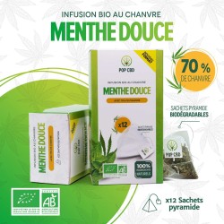 Tisane CBD bio menthe douce...