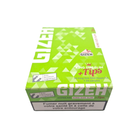 Feuilles à rouler king size slim & cartons x 34 - lot de 26 | GIZEH