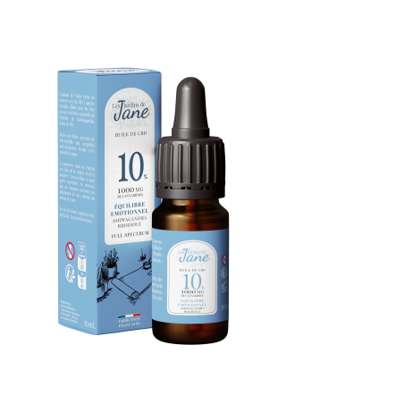 Huile CBD 10% full spectrum anti-stress | LES JARDINS DE JANE