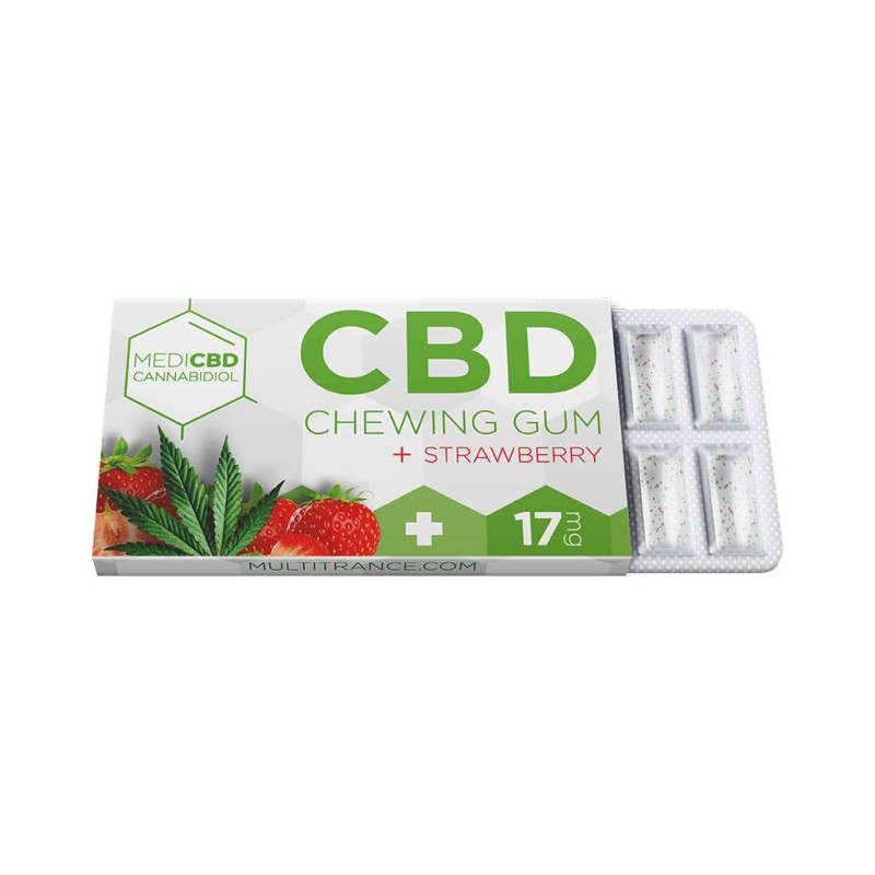 Chewing-gum CBD 17mg fraise | MediCBD