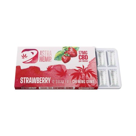 Chewing-gum CBD 17mg fraise | Astra Hemp
