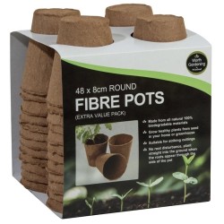 48 pots ronds en fibre de 8...