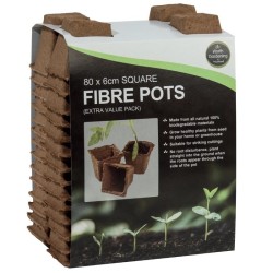 80 pots carrés en fibre de...