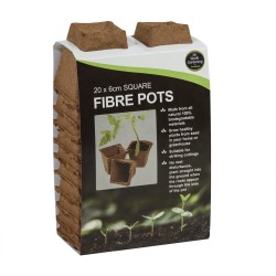 20 pots carrés en fibre de...