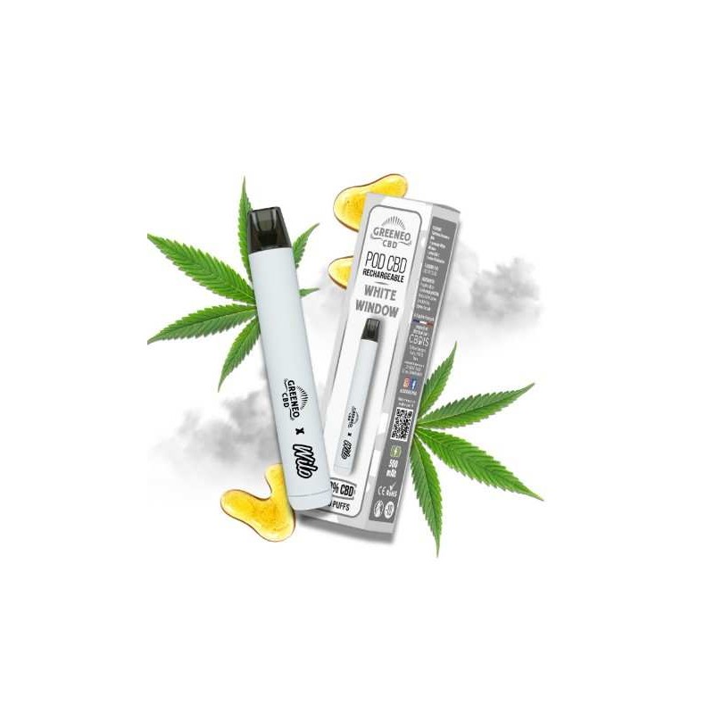Vap pen CBD 10% White Window | Greeneo