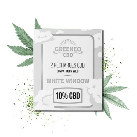 Cartouche e-liquide CBD 10% White Window - 2 pcs | Greeneo