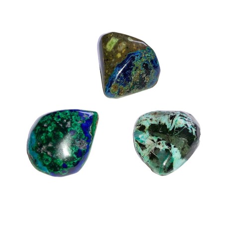 Pierre roulée de Azurite-Malachite