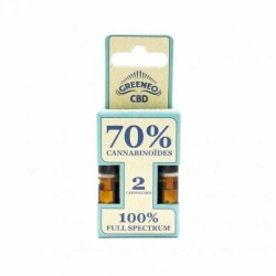 Cartouche e-liquide CBD full spectrum 70% - 2 pcs | GREENEO (Tutti Frutti)