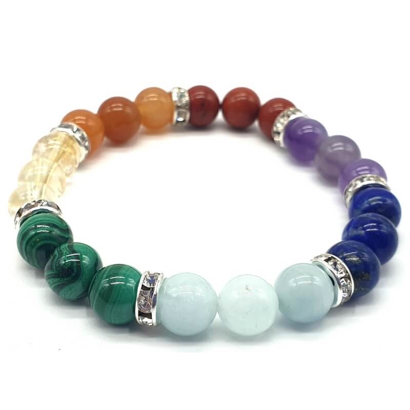 Bracelet 7 chakras pierres premium